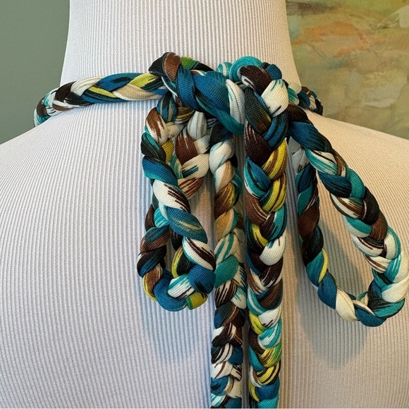 Coastal Beach Colorful Halter Maxi Sundress Sz M - Picture 7 of 12